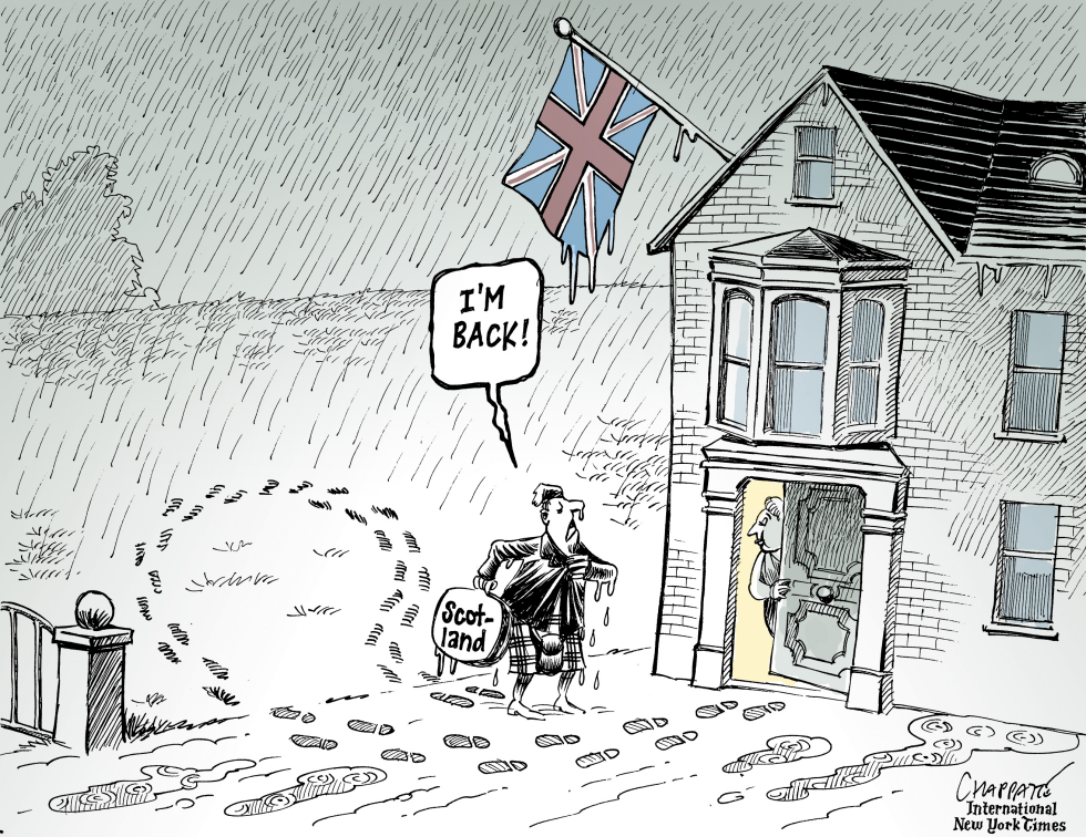  SCOTLAND RETURNS HOME by Patrick Chappatte