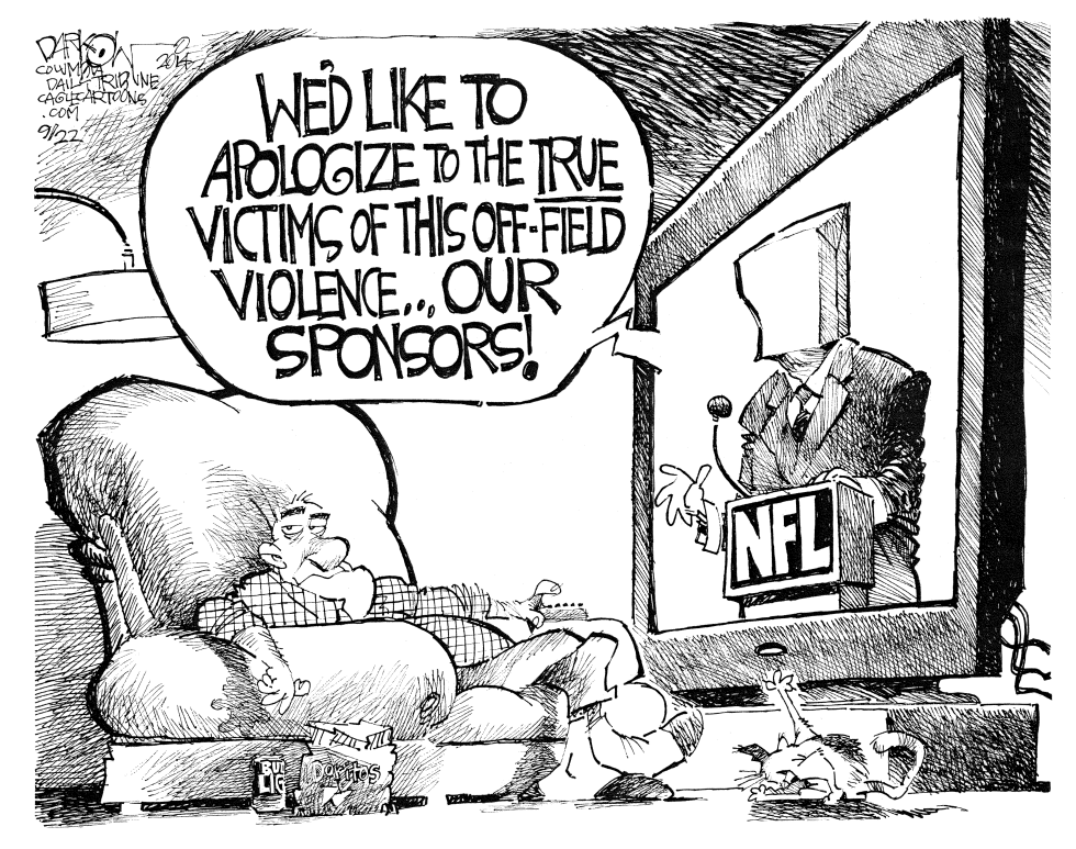  TRUE VICTIMS OF THE NFL by John Darkow