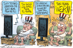 THIS MEANS WAR  by Daryl Cagle