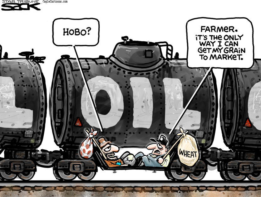 Oil vs Grain Train COLOR