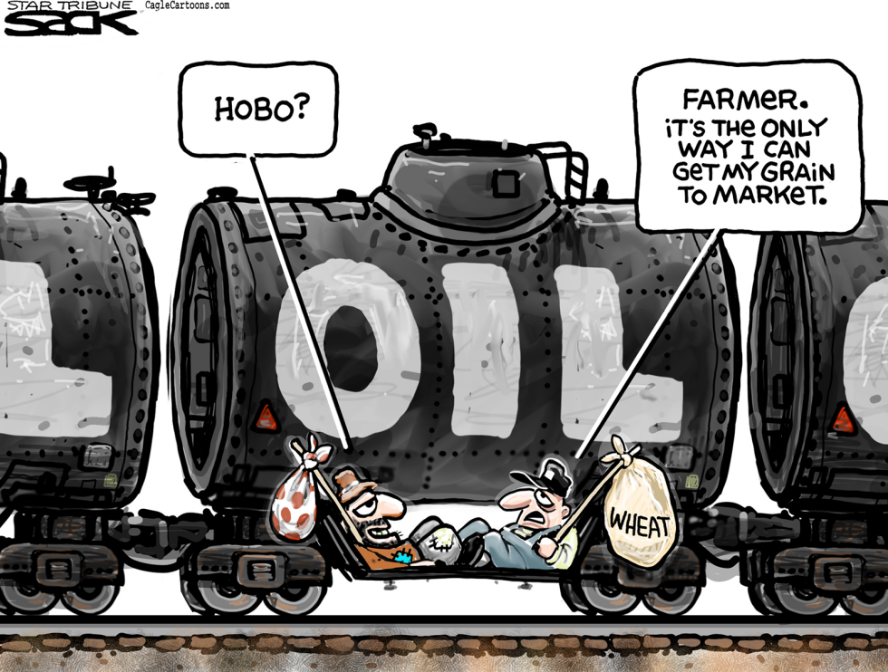  OIL VS GRAIN TRAIN by Steve Sack