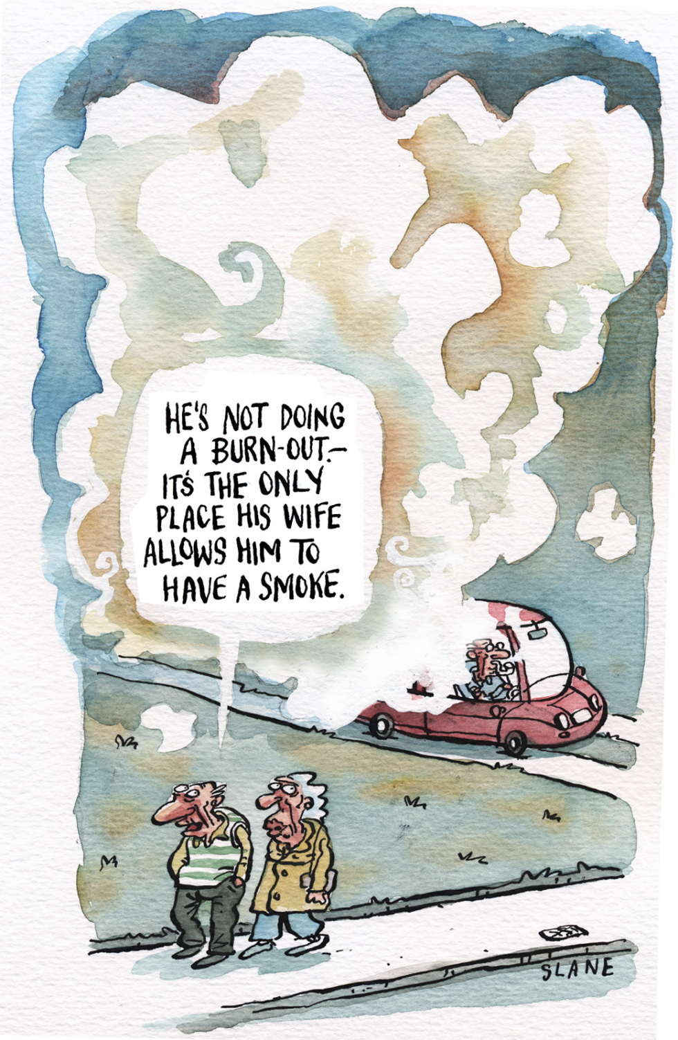 Drag Racer Smokin In Driveway
