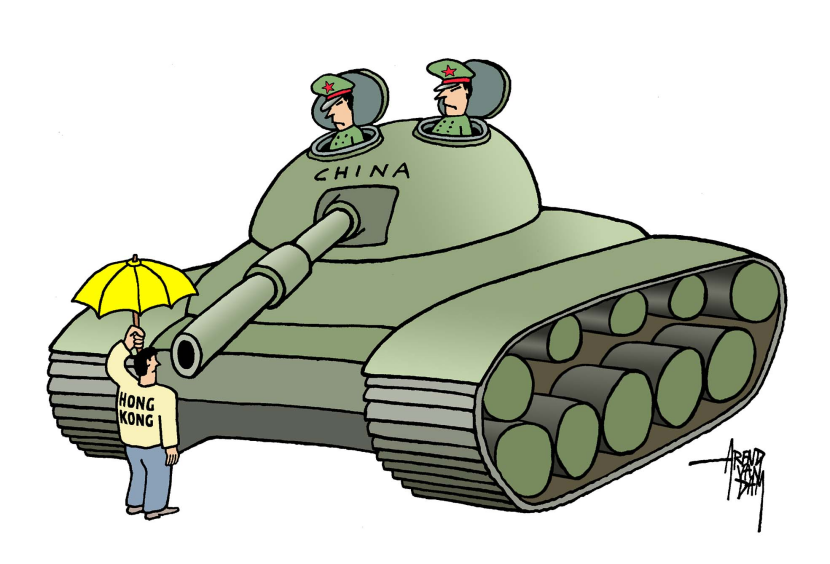 China against Hong Kong