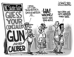 LOCAL NC  GUNS AT THE STATE FAIR BW by John Cole