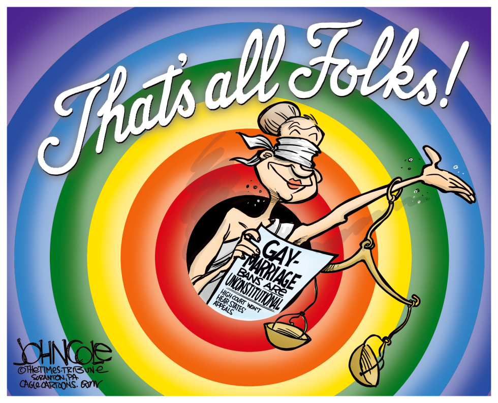 Gay marriage bans unconstitution- al COLOR