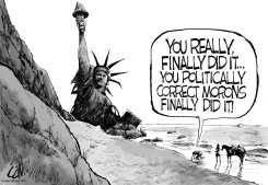 THE PLANET OF THE POLITICALLY CORRECT by Cam Cardow