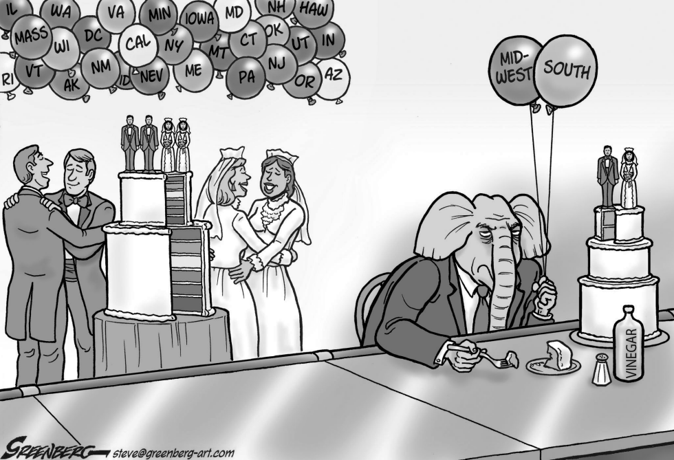 Wedding cakes bw