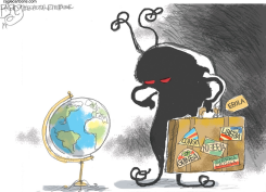 BICHO VIAJERO DEL EBOLA /  by Pat Bagley