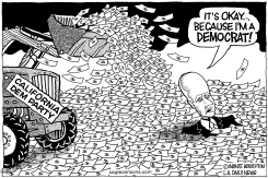 LOCAL-CA JERRY BROWN AWASH IN FUNDS by Monte Wolverton