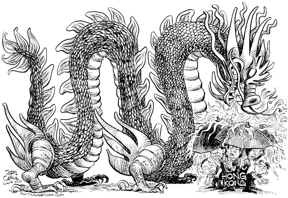 Hong Kong Umbrella Revolution Dragon