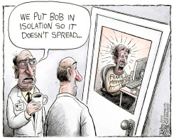 ISOLATION ROOM  by Adam Zyglis