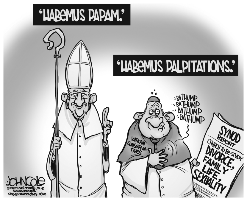 Pope and conservatives BW