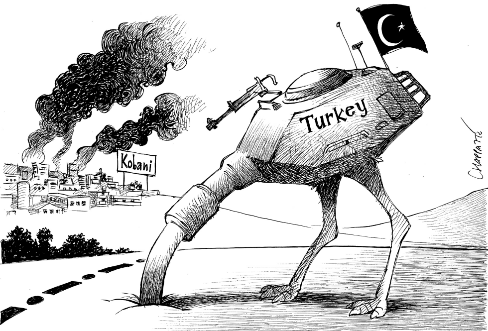  TURKEY AND THE SIEGE OF KOBANI by Patrick Chappatte