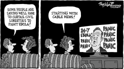 EBOLA CABLE NEWS by Bob Englehart