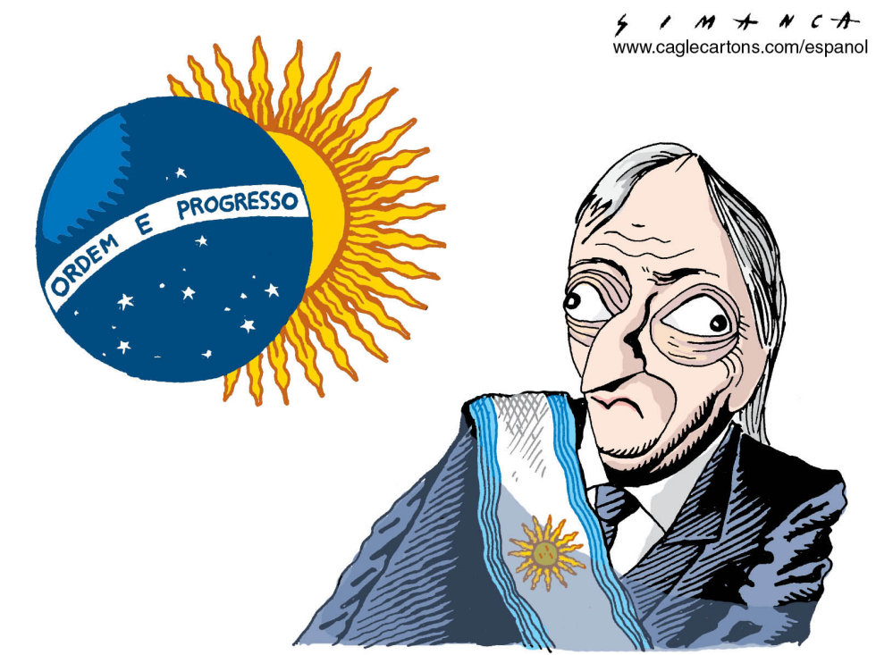  AN ECLIPSE BETWEEN BRAZIL AND ARGENTINA by Osmani Simanca