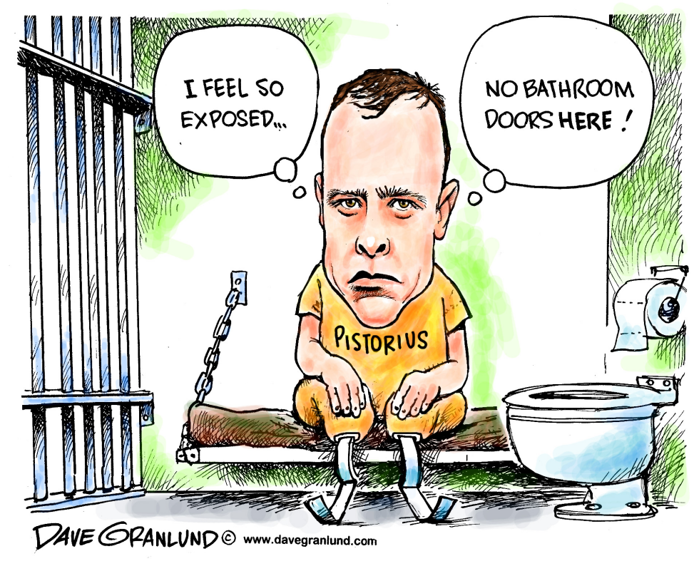  PISTORIUS IN PRISON by Dave Granlund