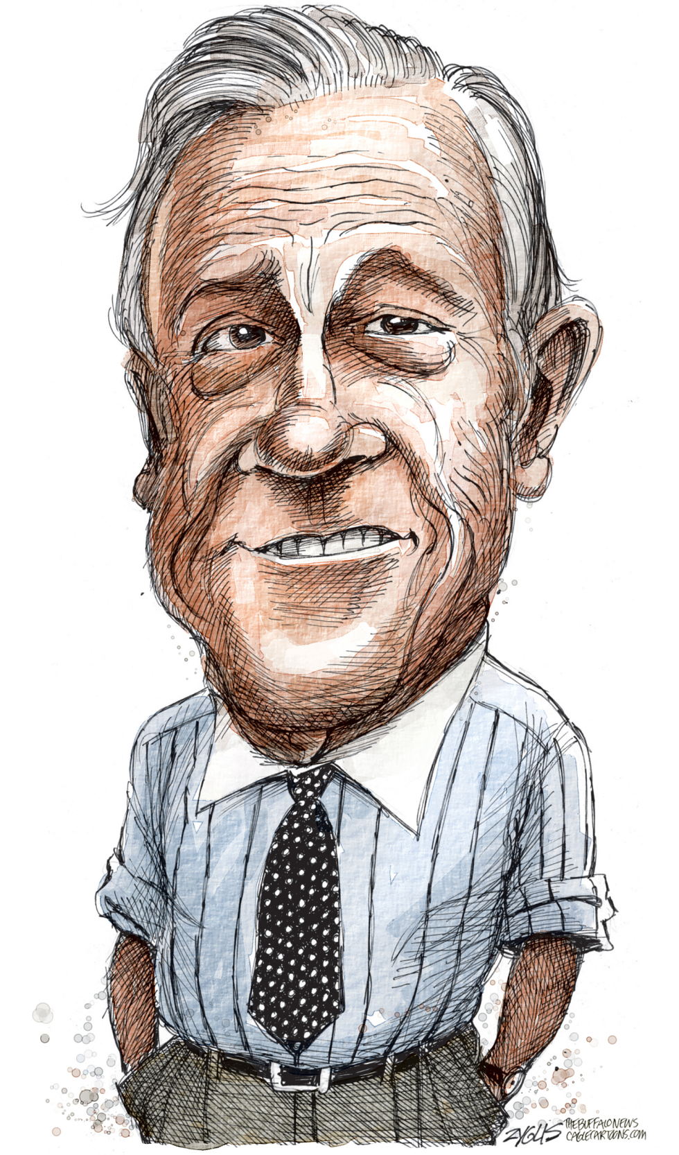 RIP Ben Bradlee Caricature COLOR