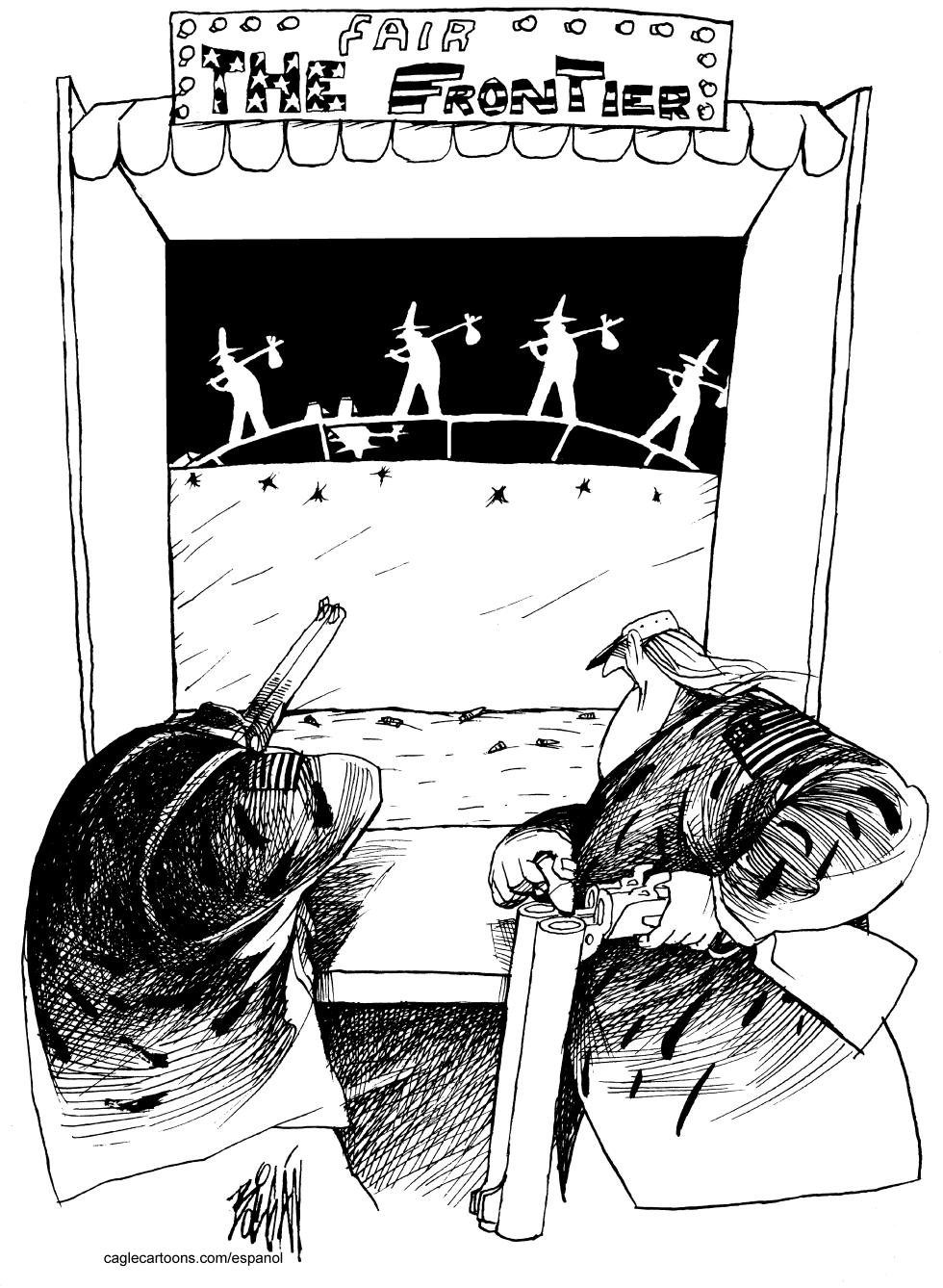Shooters Target Migrant Figures at Frontier Fair Booth