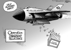 BOMBING ISIS by Nate Beeler