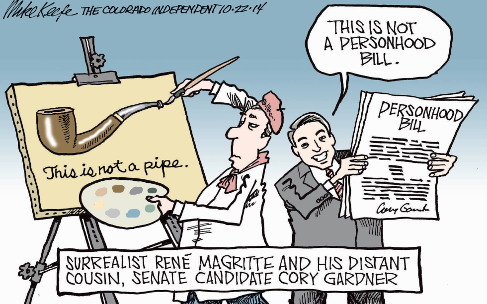  LOCAL SENATE CANDIDATE CORY GARDNER by Mike Keefe