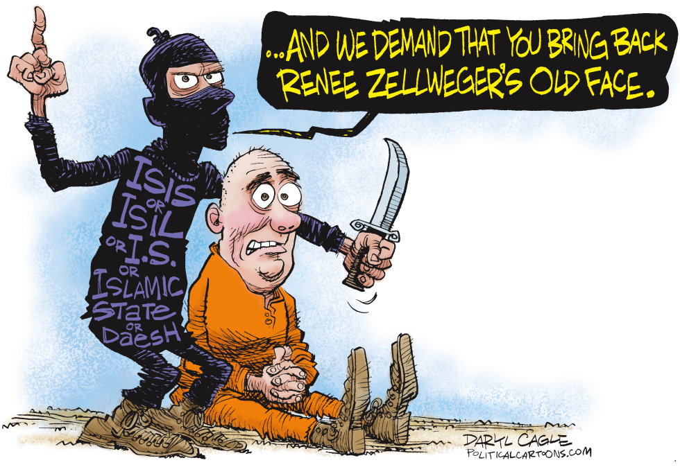  RENEE ZELLWEGER AND ISIS by Daryl Cagle