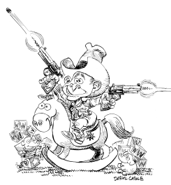 BABY BUSH BW by Daryl Cagle