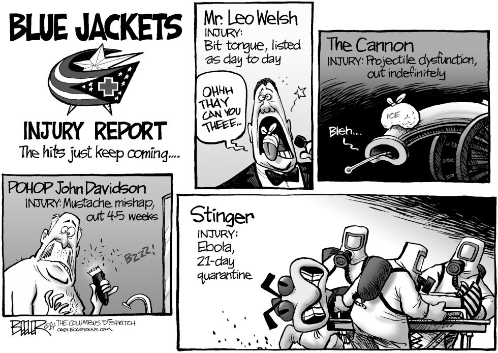 LOCAL OH - CBJ Injury Woes