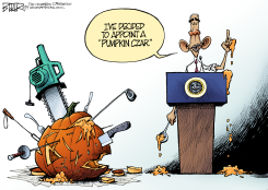 PUMPKIN CARVER-IN-CHIEF  by Nate Beeler