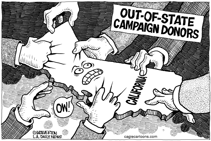 LOCAL-CA Out of State Campaign Donations