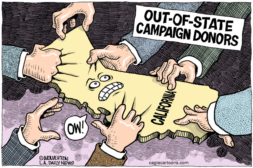 LOCAL-CA Out of State Campaign Donations COLOR
