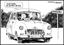 PUTIN CAR SICK by J.D. Crowe