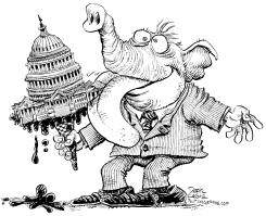 HAPPY GOP WINS-LICKS CONGRESS by Daryl Cagle