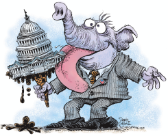 HAPPY GOP WINS-LICKS CONGRESS  by Daryl Cagle