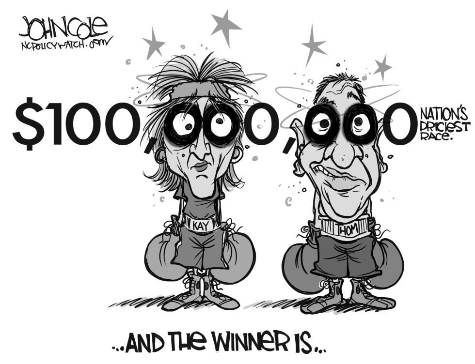 LOCAL NC -- Tillis and Hagan spending BW