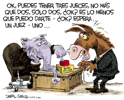 BOTON CHANTAJISTA NUCLEAR /  by Daryl Cagle