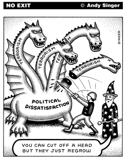TERRORISM DRAGON by Andy Singer