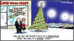 EARLY CHRISTMAS SEASON  by Bob Englehart