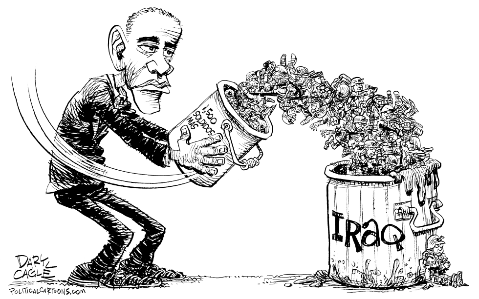  OBAMA ENVIA MAS SOLDADOS A IRAQ by Daryl Cagle