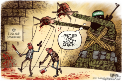 SYNAGOGUE ATTACK  by Rick McKee