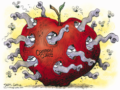 WORMS IN THE COMMON CORE  by Daryl Cagle