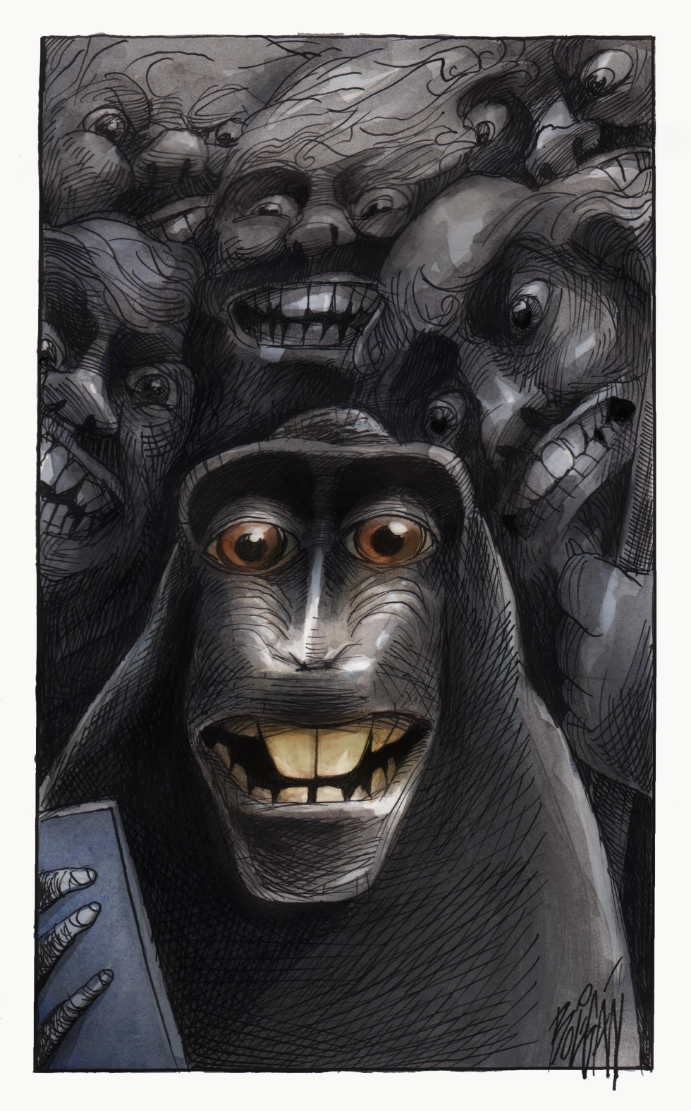  SELFIE MONKEYS by Angel Boligan