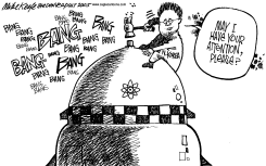 ATTENTION FOR NORTH KOREA by Mike Keefe