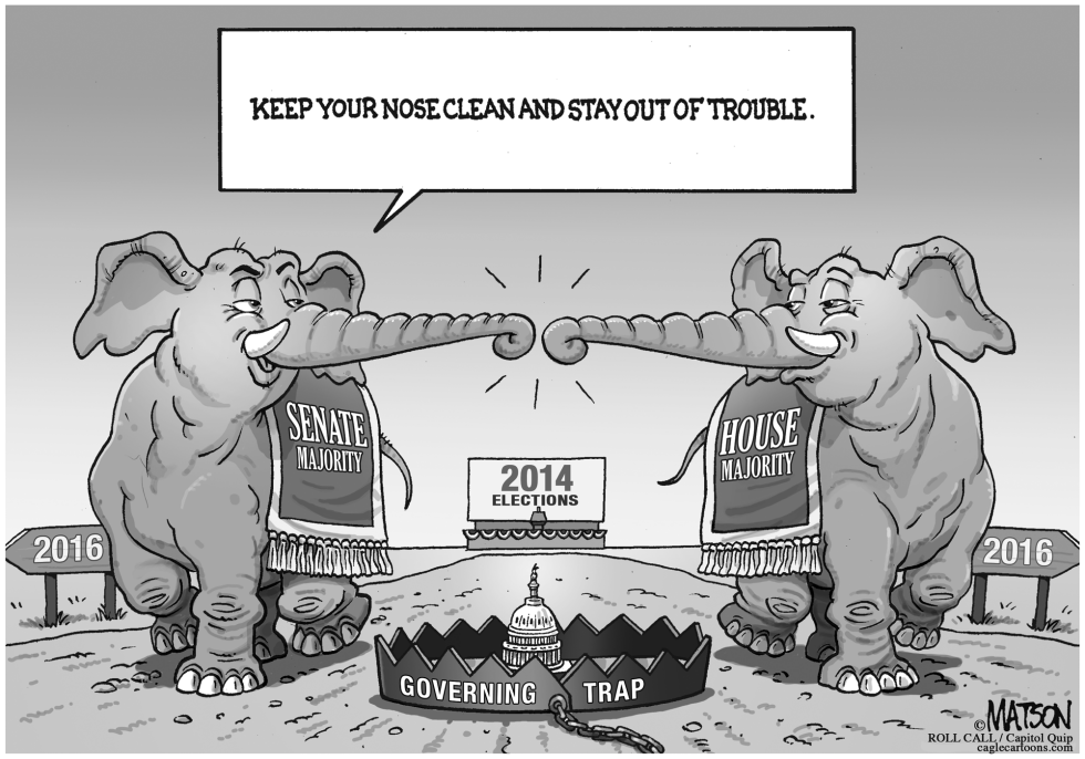  CONGRESSIONAL REPUBLICANS ARE WARY OF GOVERNING TRAP by RJ Matson