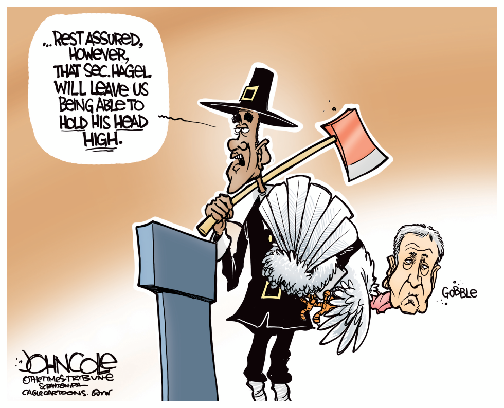 Hagel resigns COLOR