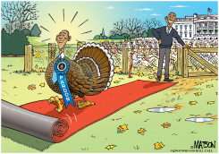 PRESIDENT OBAMA PARDONS OBAMA TURKEY by R.J. Matson