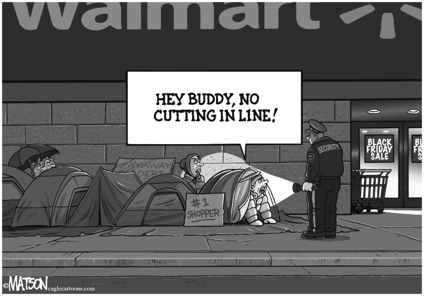 Black Friday Shoppers Camp In Line