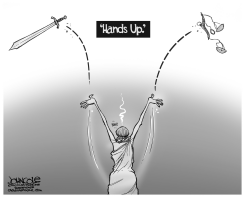 HANDS UP BW by John Cole