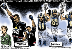 BROWN ARMS  by Milt Priggee