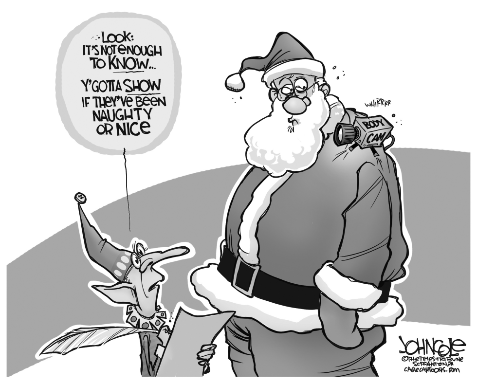 Santa camera BW