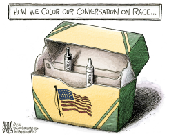 CONVERSATION ON RACE  by Adam Zyglis
